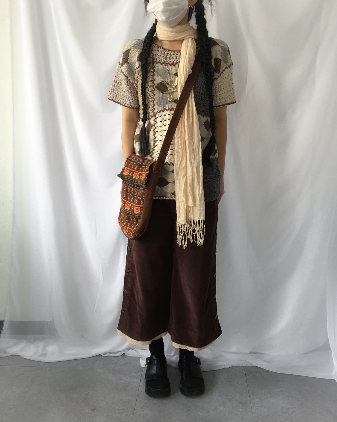 Button up point corduroy capri patns 상품이미지7