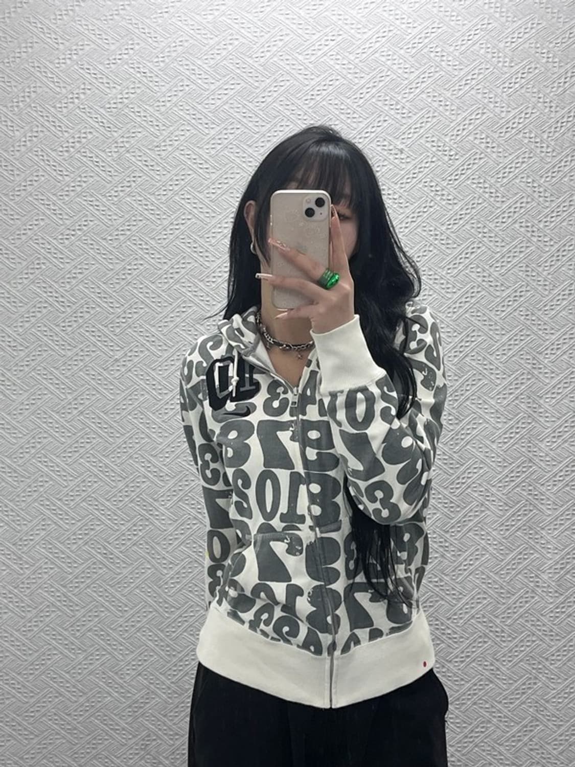 나이키 스트릿 힙합 숫자패턴 후드집업 S C08212 상품이미지2