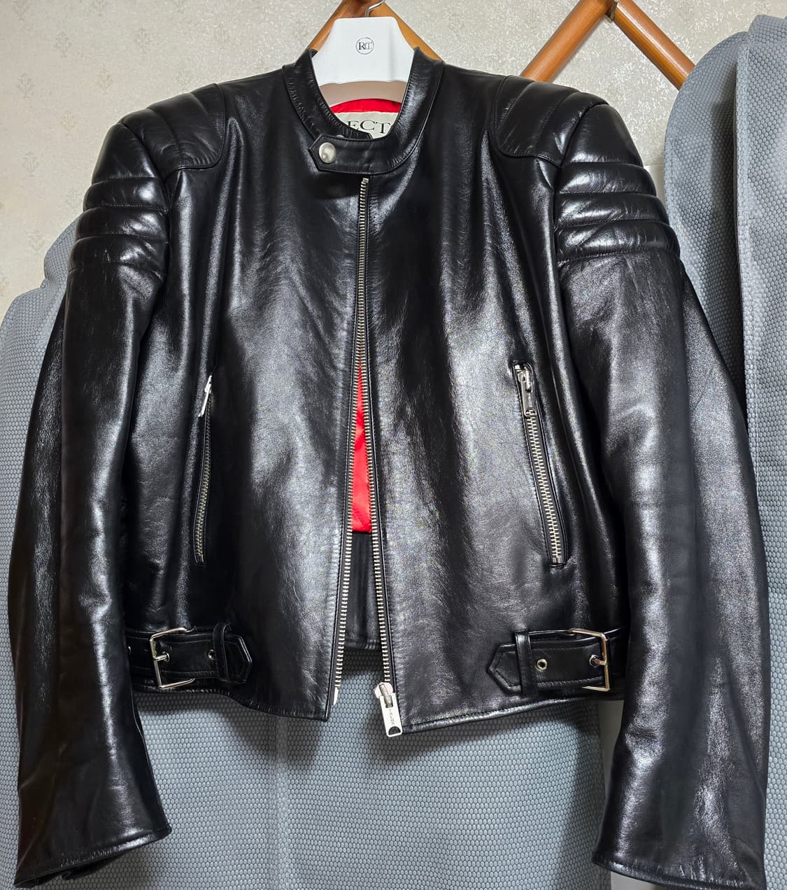 렉토 레드라이너 레이서 레더 점퍼 S사이즈 상품이미지2