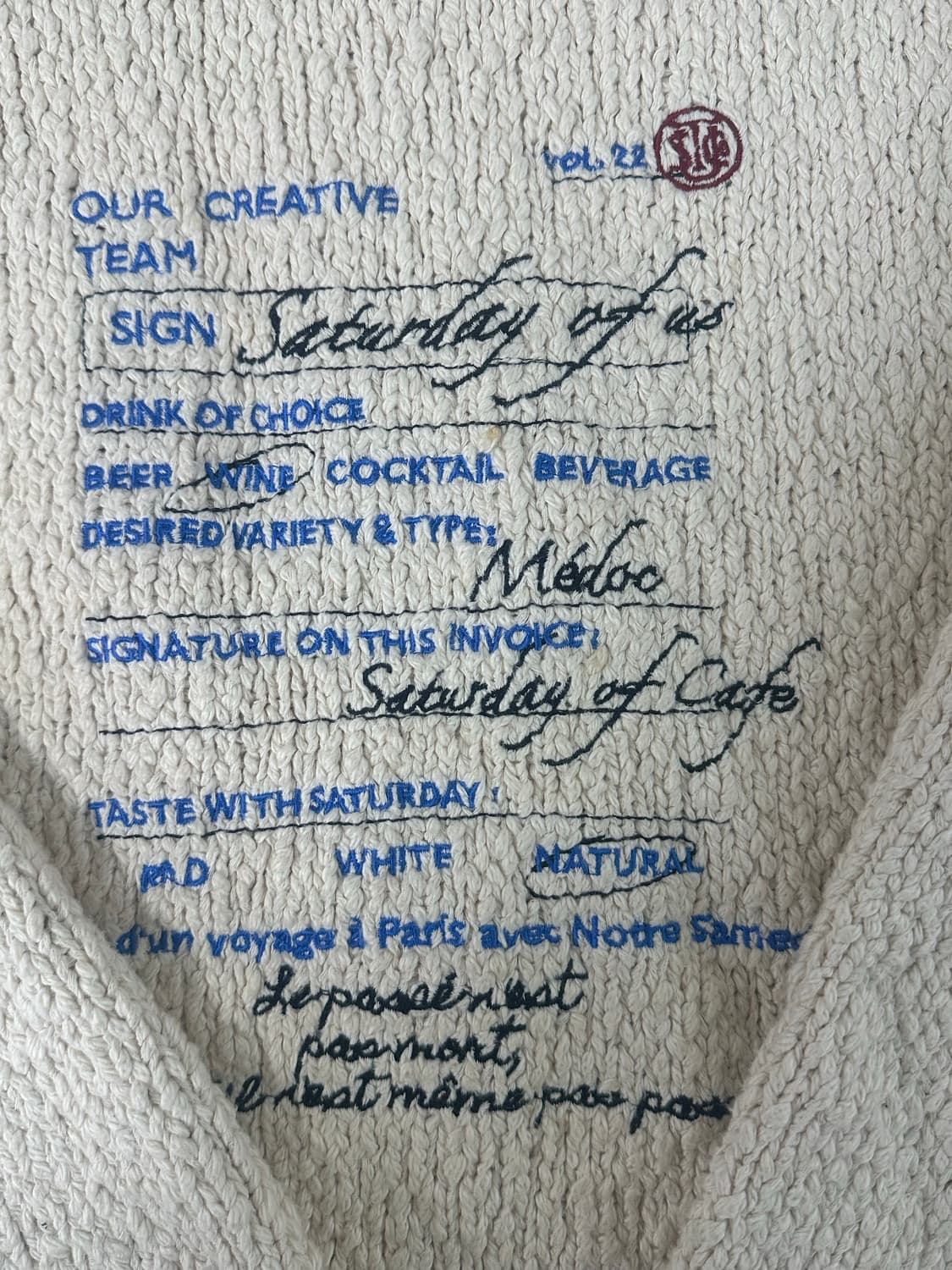 Stu 영수증 니트 (L) 상품이미지3