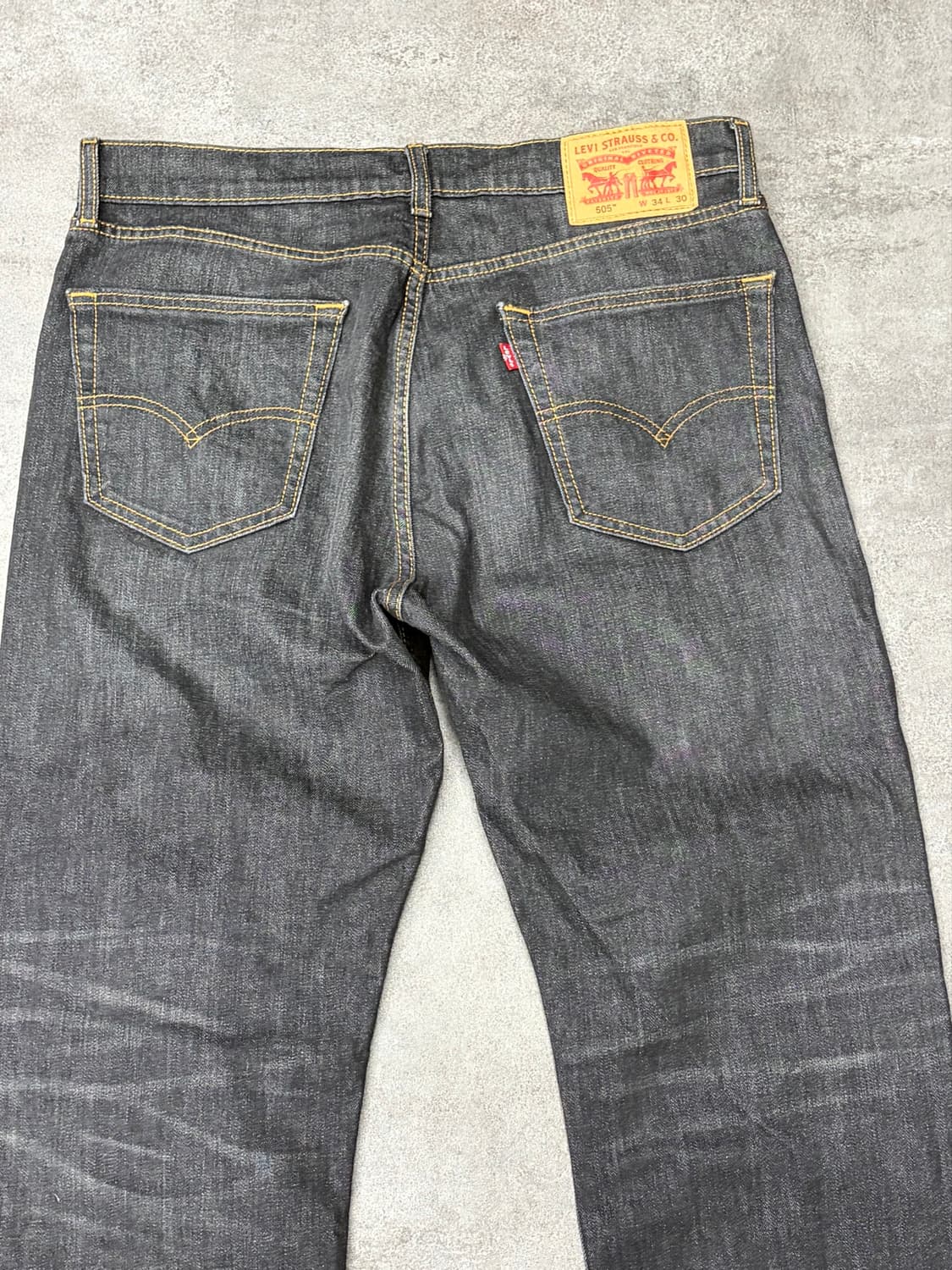 리바이스 505 블랙 데님 팬츠 상품이미지6