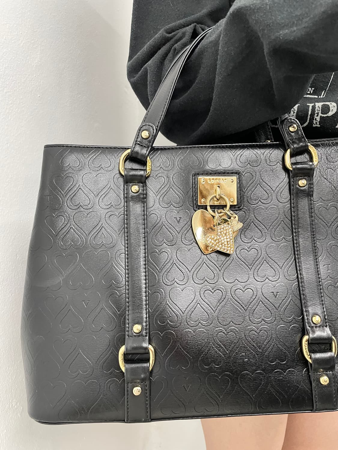 러브캣 하트 갸루 키링 토트백 상품이미지3