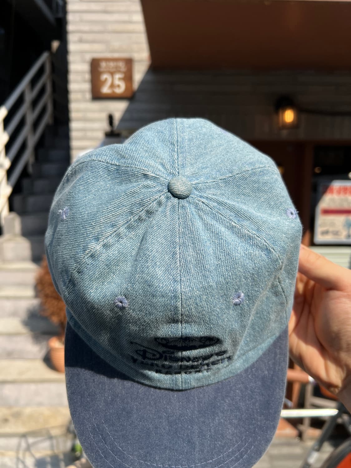 90's Disney USA 디즈니 VERO BEACH 리조트 데님 볼캡 상품이미지2