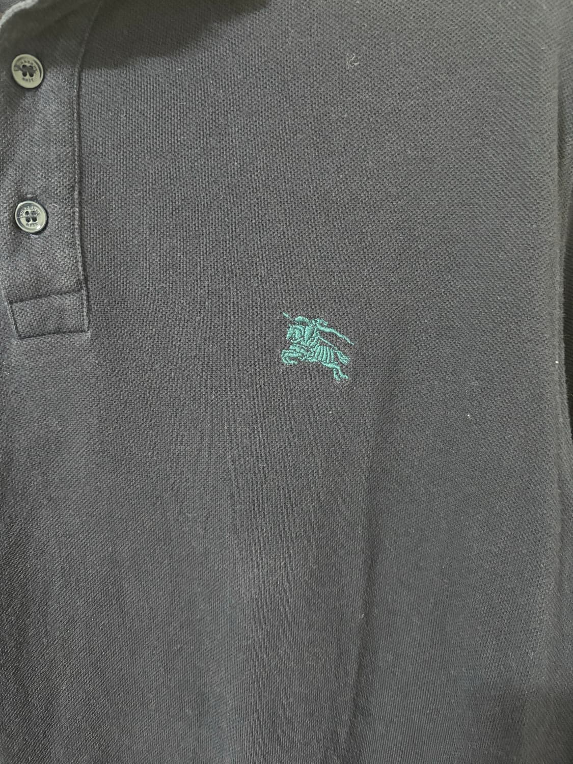 버버리 네이비 긴팔 폴로티 상품이미지3