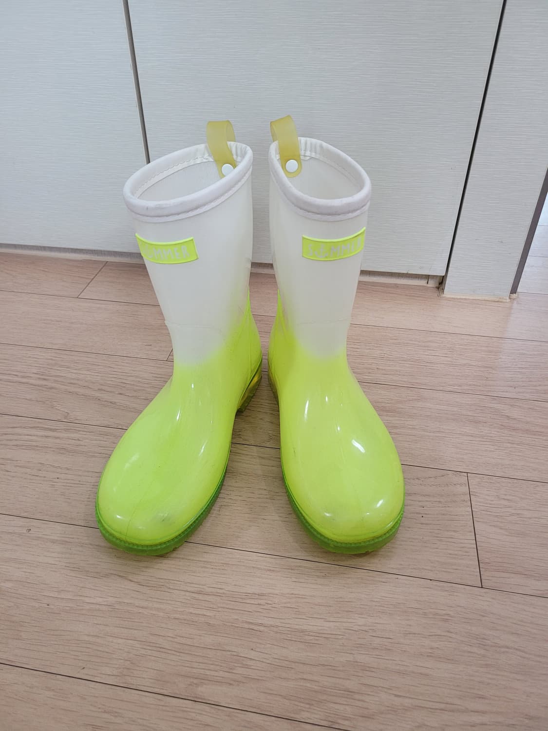 슈펜 Shoopen 아동 레인부츠(장화) 220 형광그린 상품이미지1
