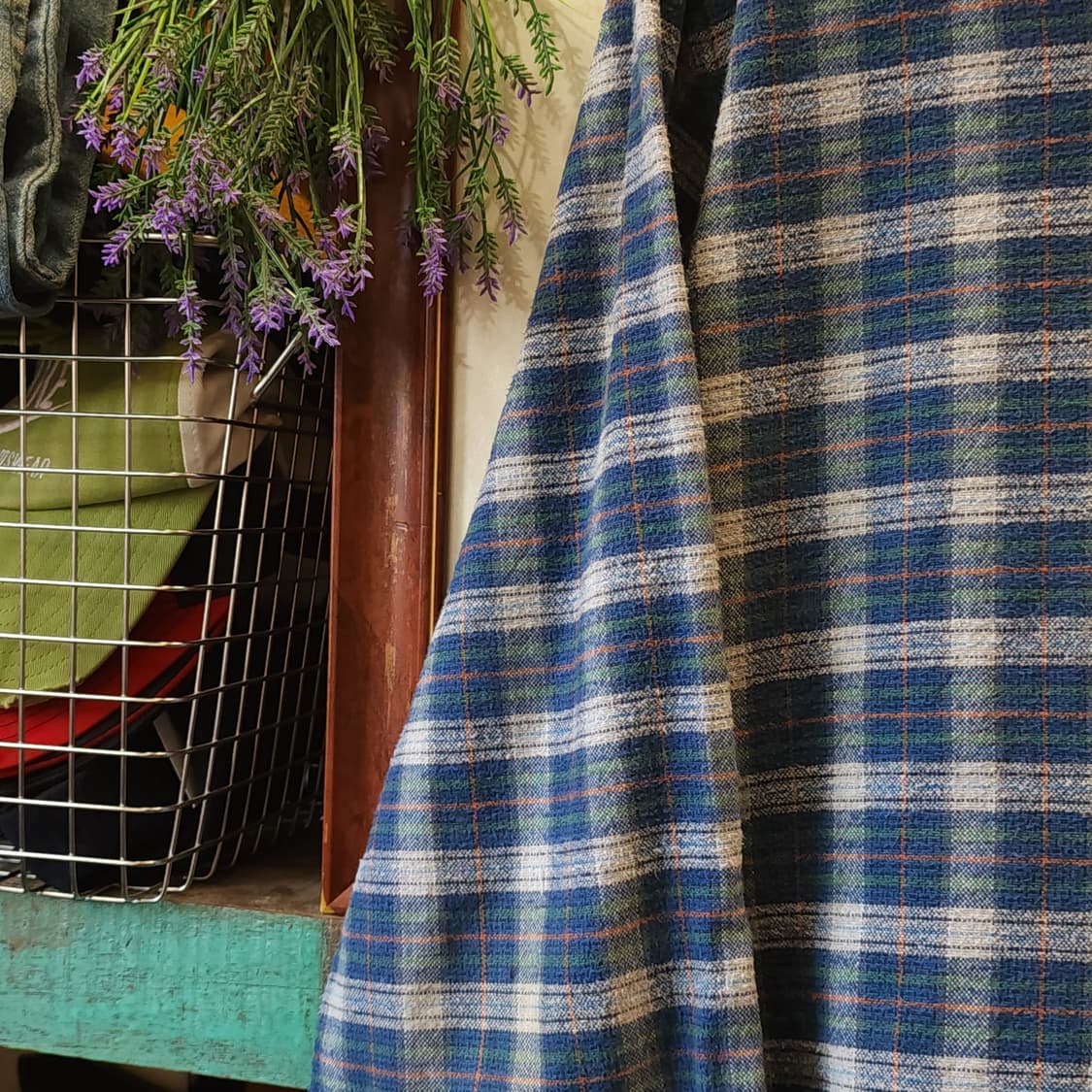 60s 프랑스 워크셔츠 플란넬 셔츠 가드너 빈티지 셔츠 롱 튜닉 셔츠 L 상품이미지6