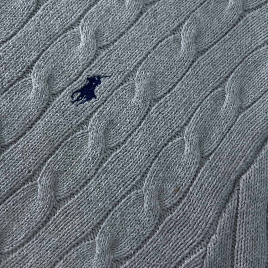 100 폴로랄프로렌 라이트그레이 꽈배기 니트 상품이미지7