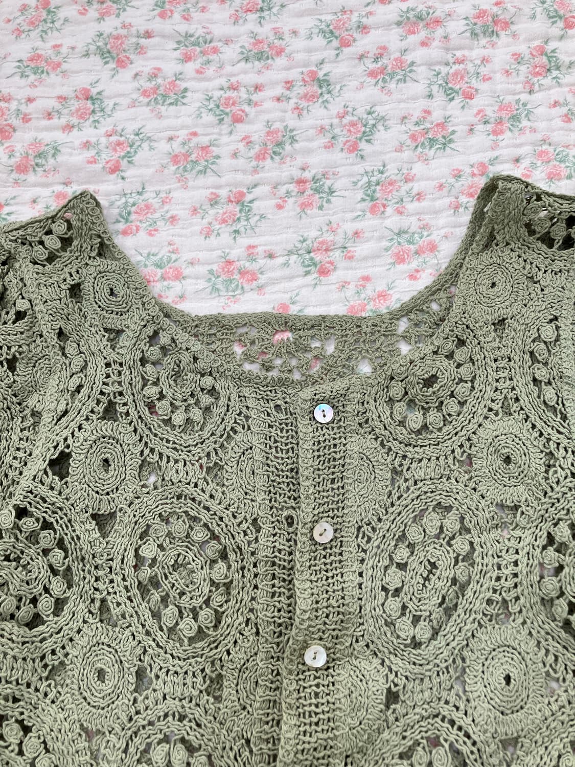 빈티지 민트 크로셰 볼레로 가디건 1119 모리걸 y2k 스트릿 갸루 펑 상품이미지9
