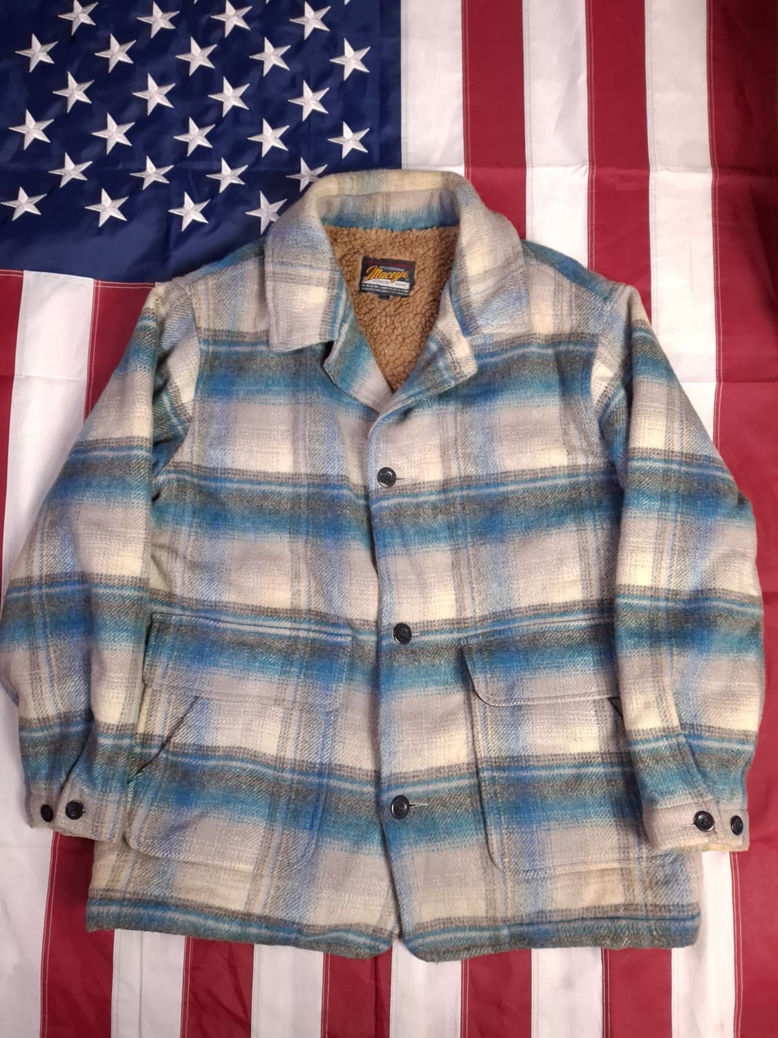 오리지날 일본판 Maceye 체크 울 자켓 상품이미지1