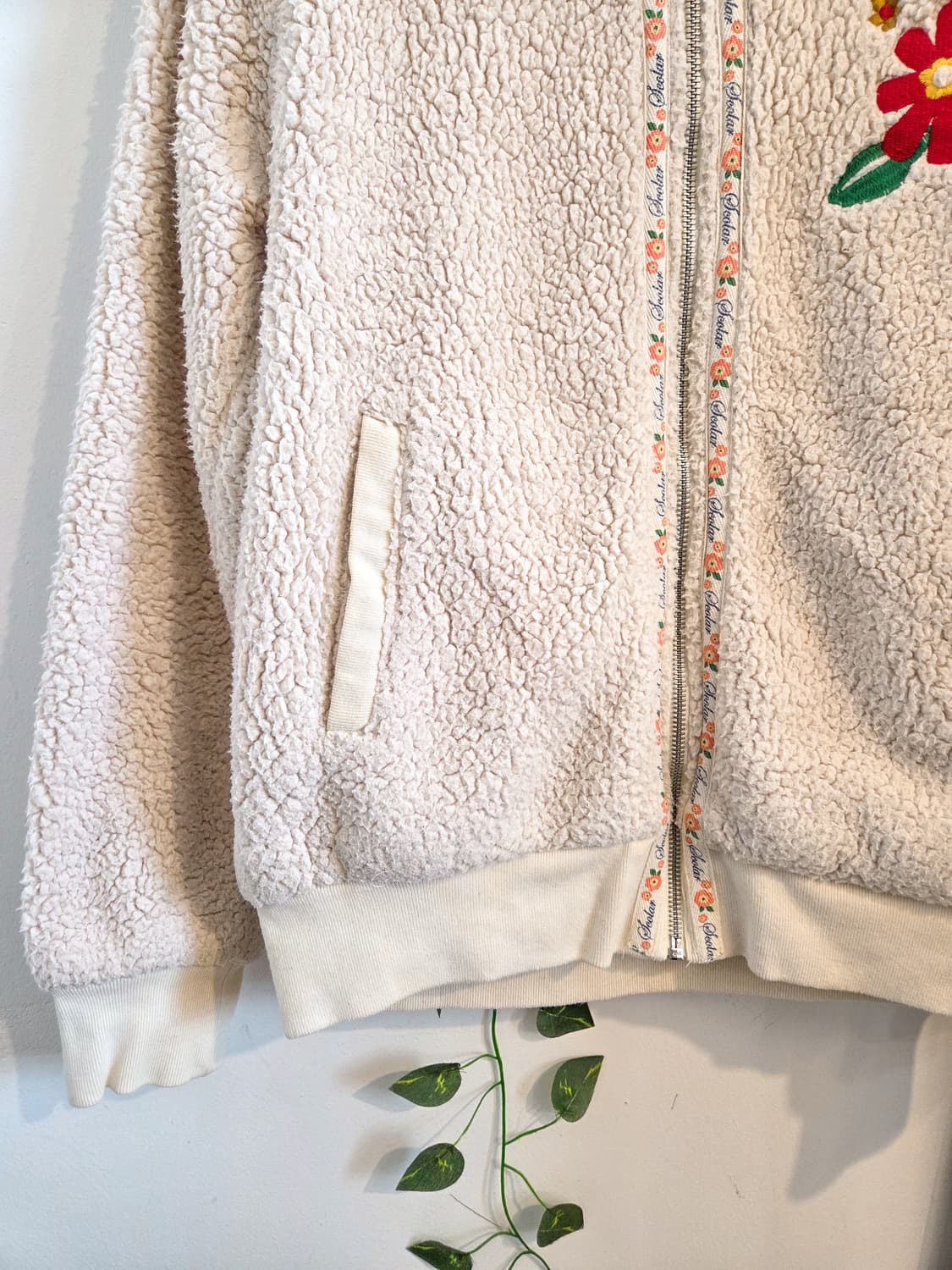 scolar 꽃 패치 뽀글이 아우터 상품이미지3