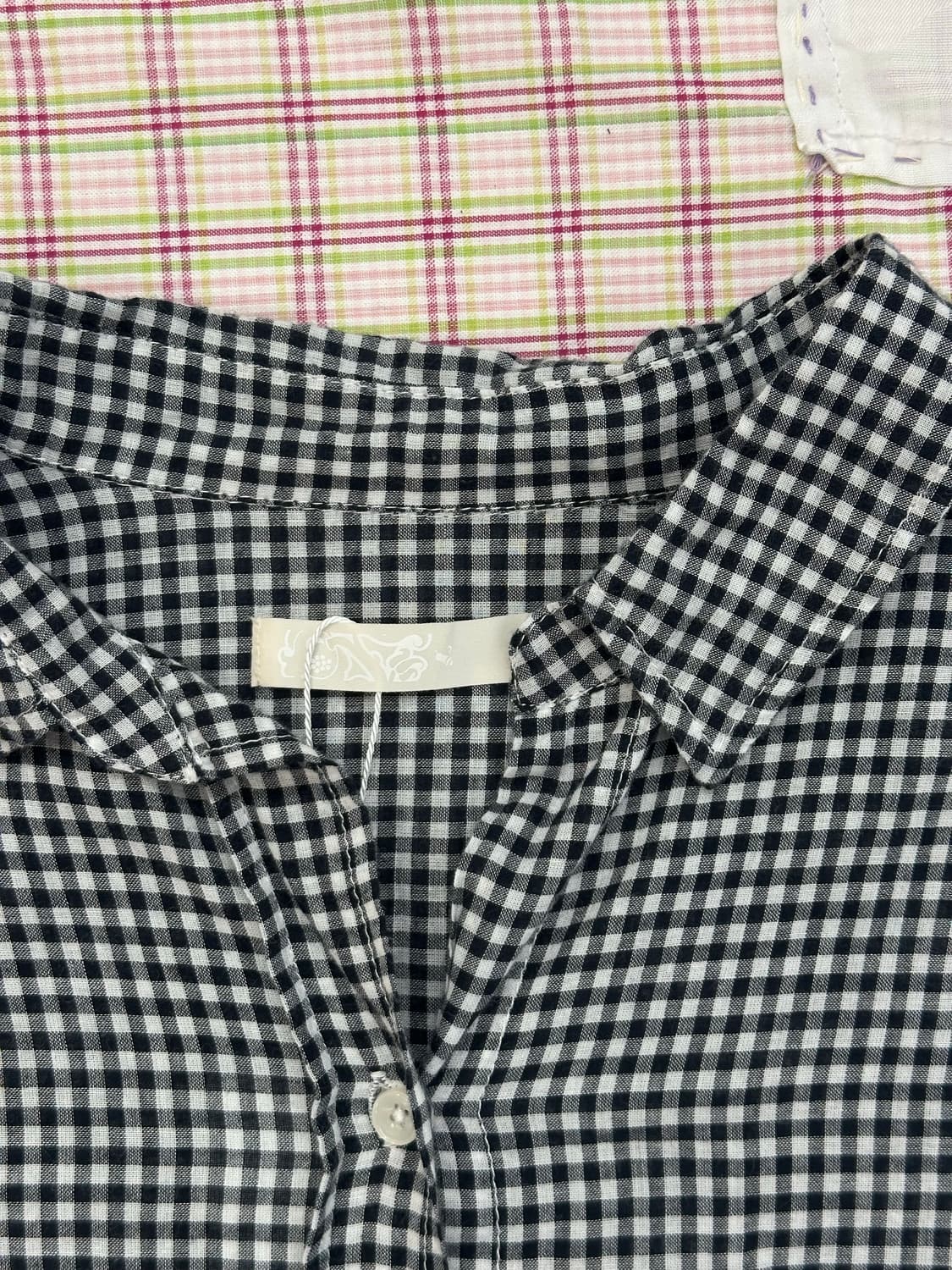 블랙 체크 셔츠  상품이미지6