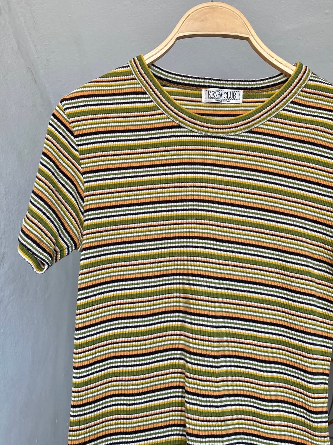 봄느낌 완두콩 스트라이프 반팔 니트 상품이미지2