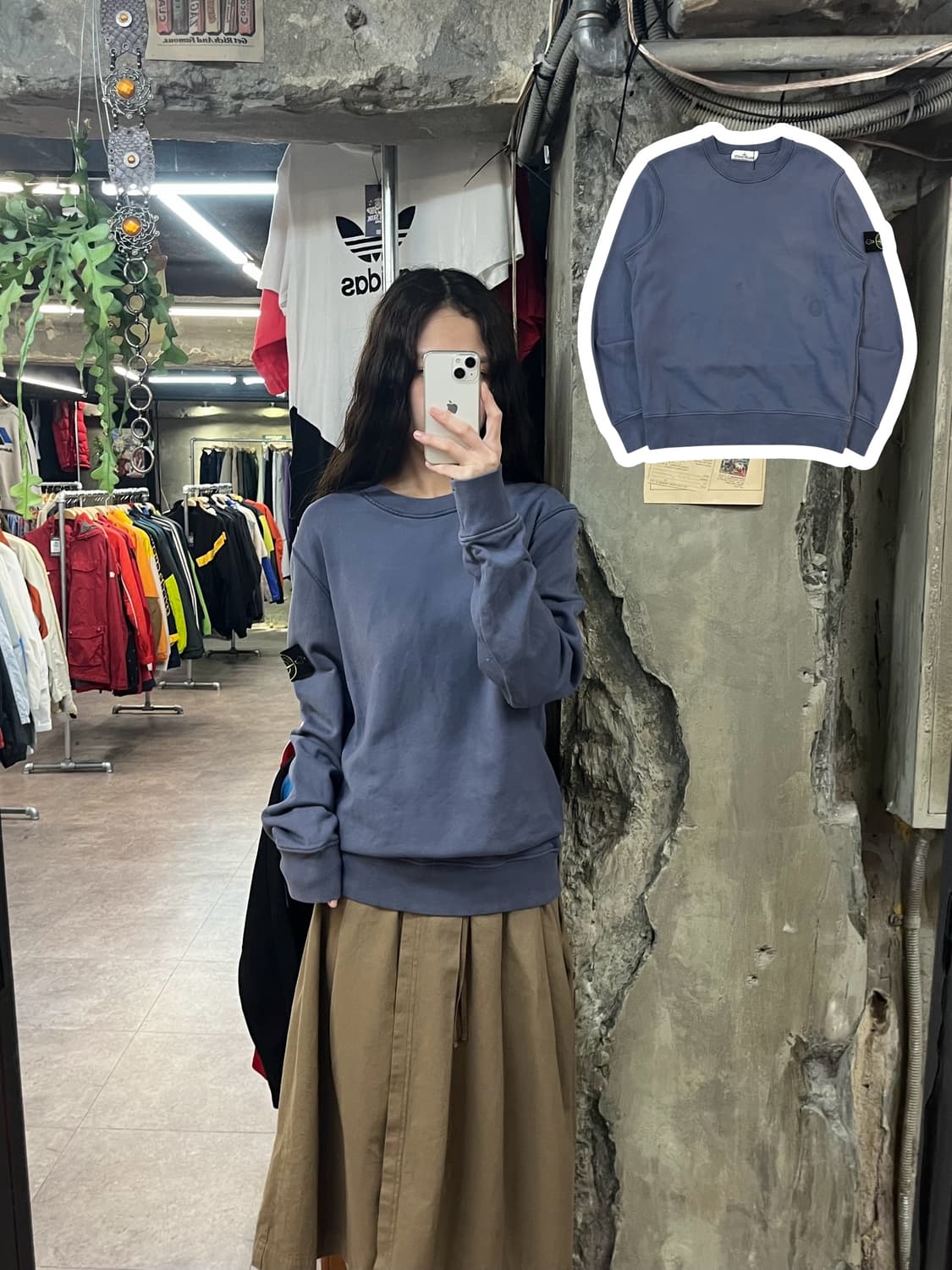 스톤아일랜드 맨투맨 퍼플그레이 M #csz1755 상품이미지1