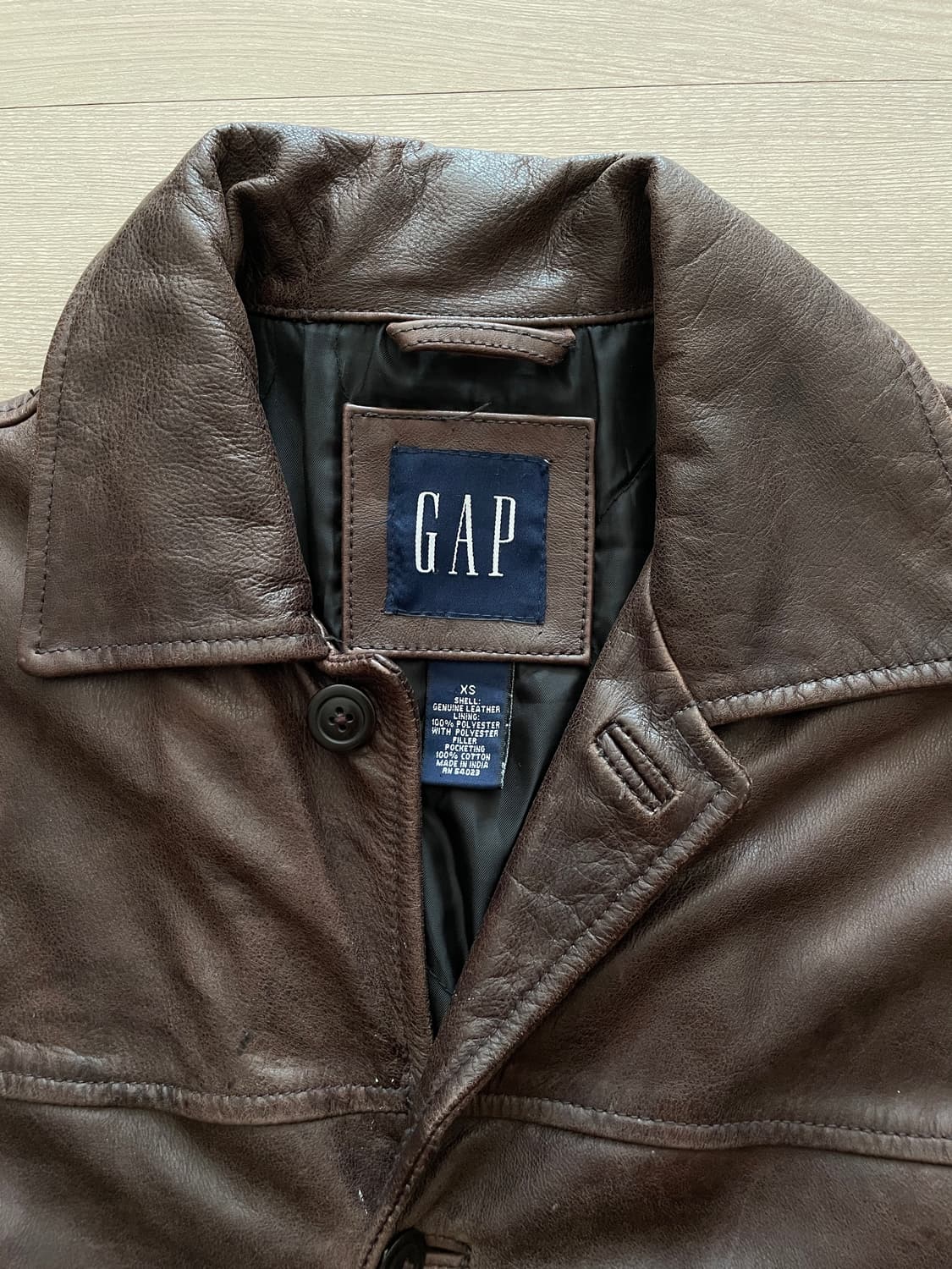 90s 올드갭 레더 카코트 브라운 gap carcoat 상품이미지3