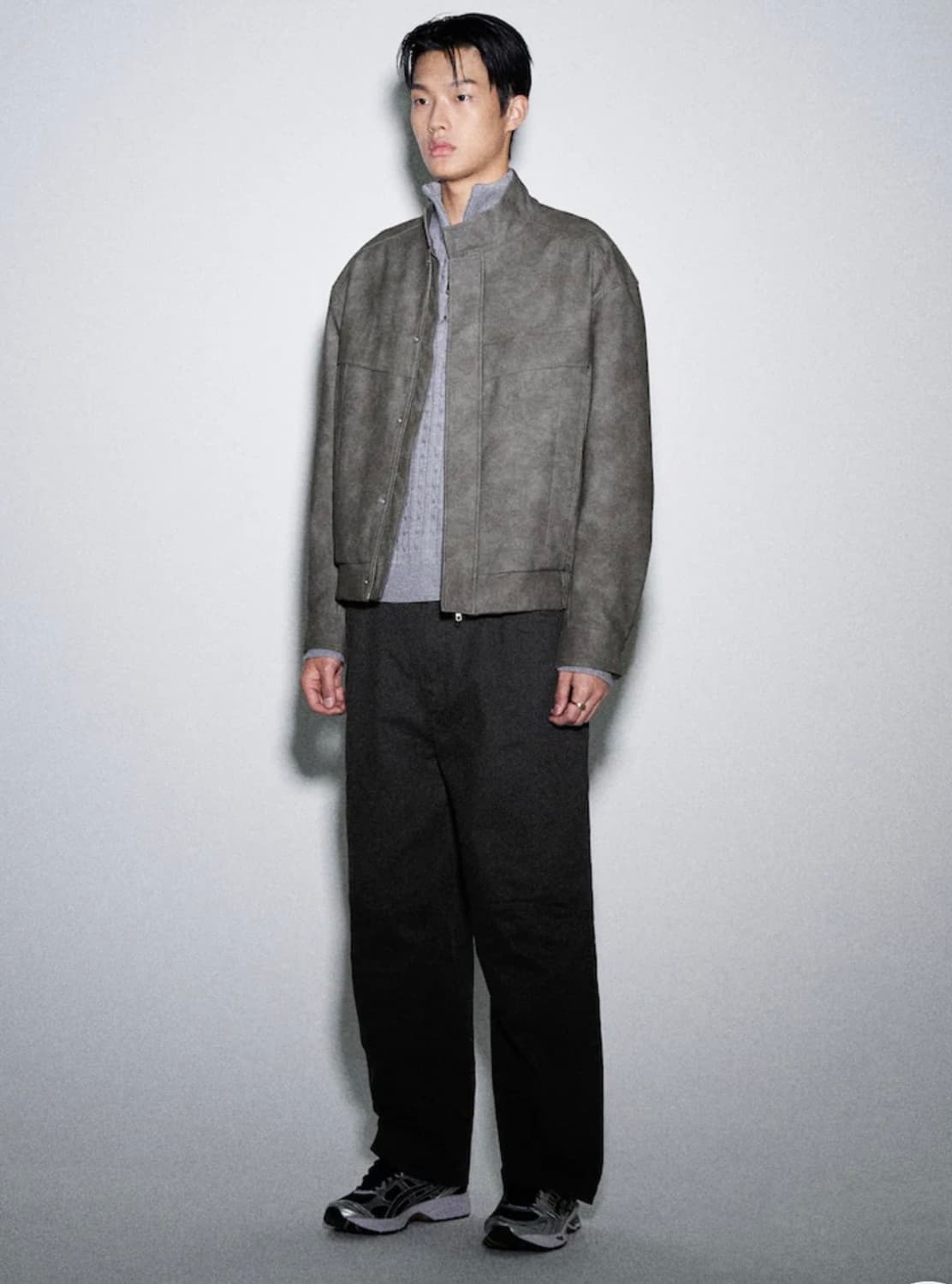 에잇세컨즈 레더 하이넥 자켓 L 상품이미지1