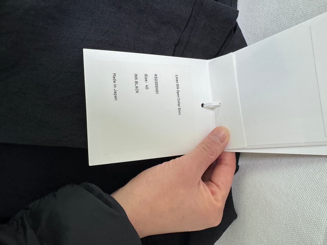 캡틴선샤인 린넨 실크 오픈카라 셔츠 블랙 40 상품이미지7