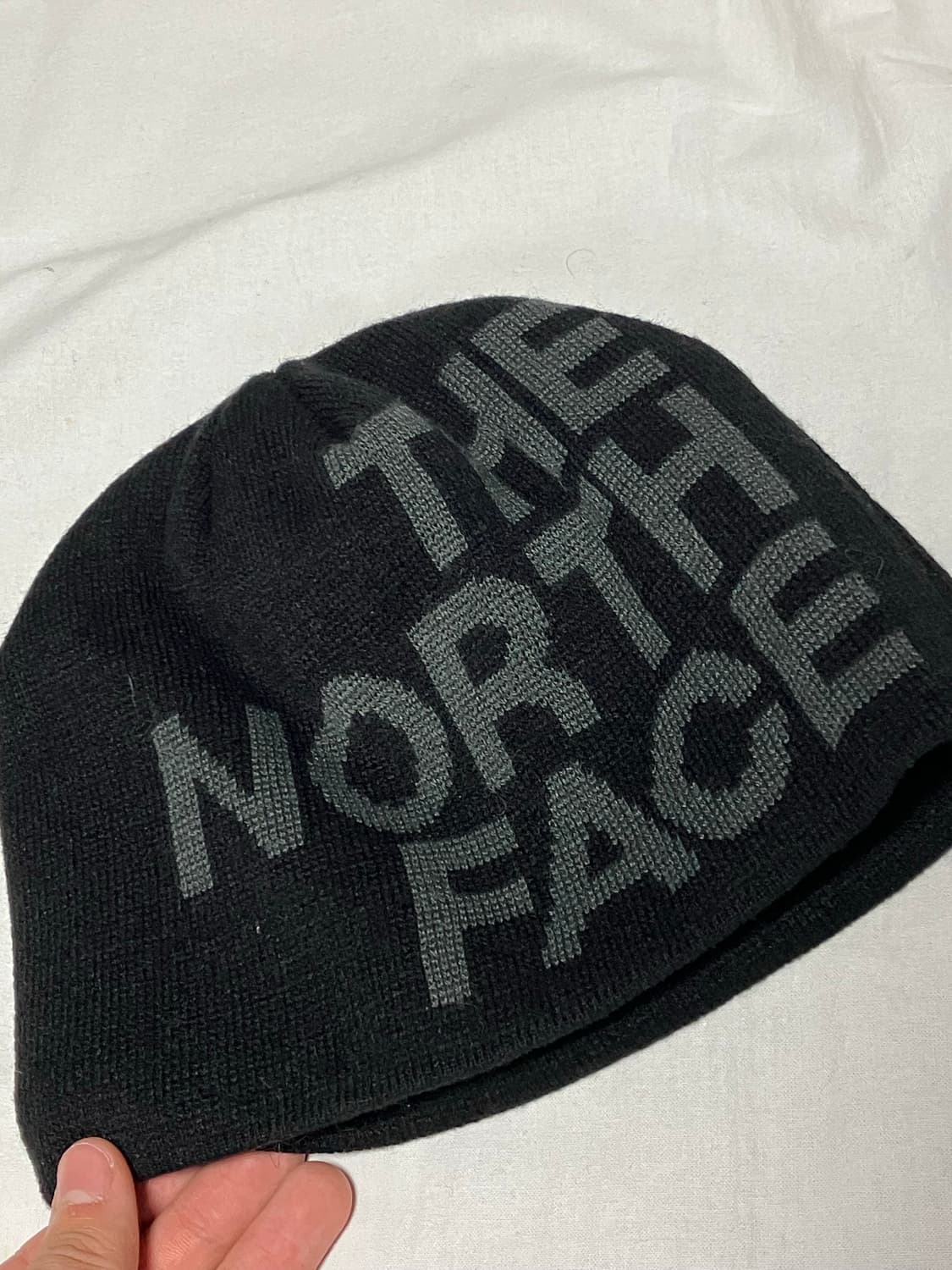 노스페이스 빅로고 비니 블랙 상품이미지2