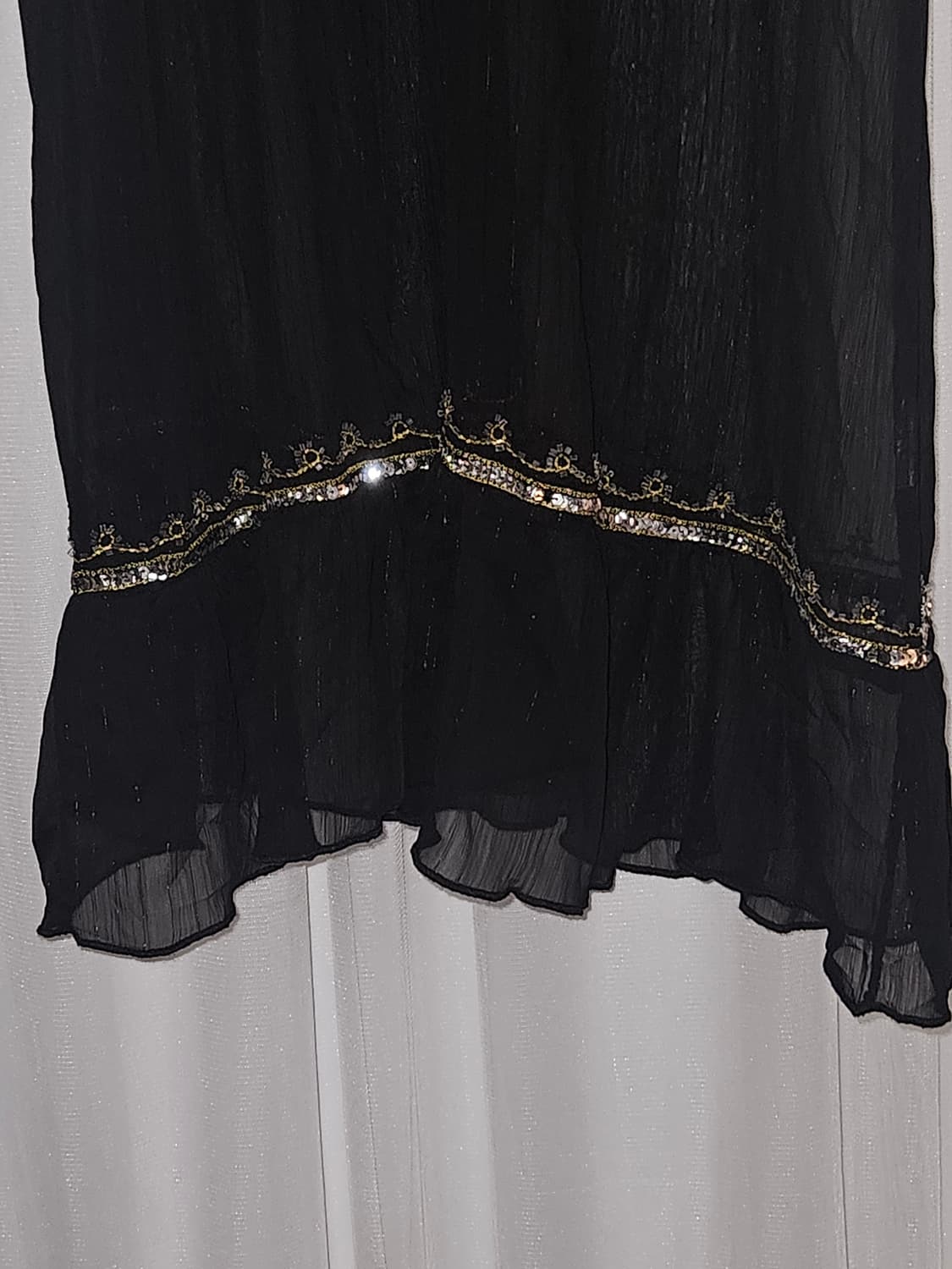 olive des olive 빈티지 스팽글 라인 시스루 슬립 원피스 상품이미지3