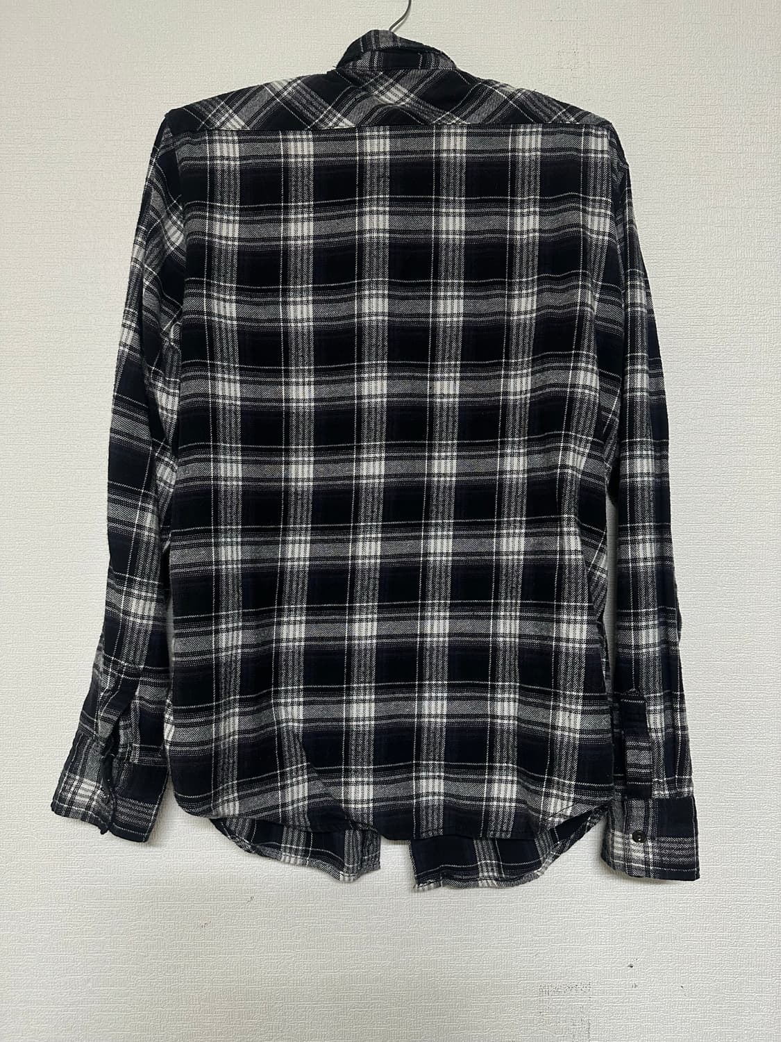 Mindgamef 펑크 레터링 플란넬 체크셔츠 상품이미지3