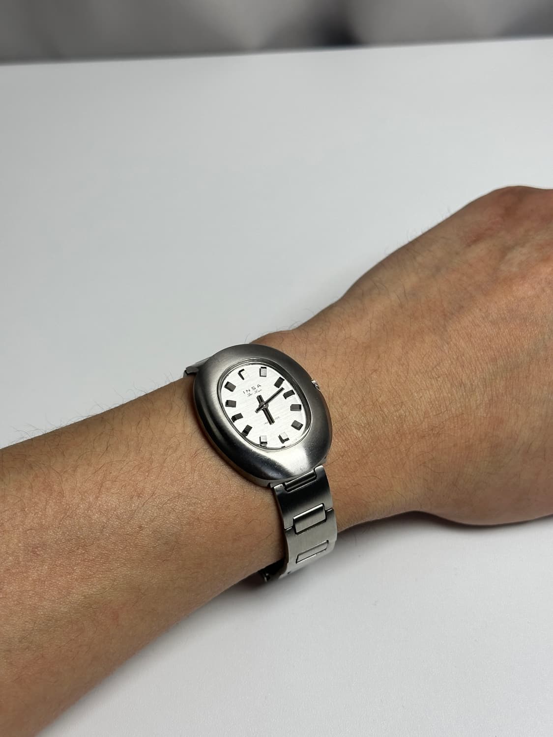 인사 드 뤽스 빈티지 오벌 스틸 손목시계 상품이미지8