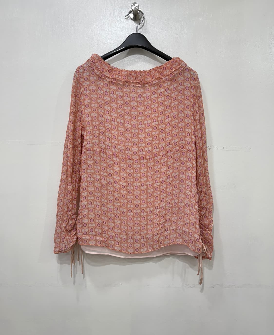 마인 실크 100%  패턴 블라우스 55 상품이미지5