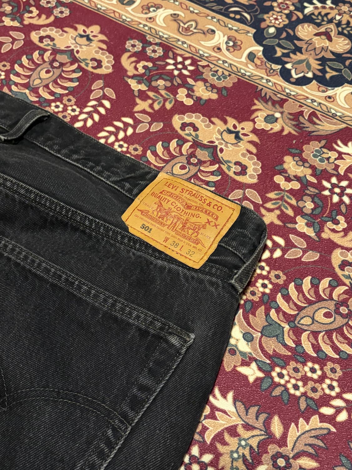 [38/32] 90’s 빈티지 리바이스 levis 501 0660 블랙 상품이미지5