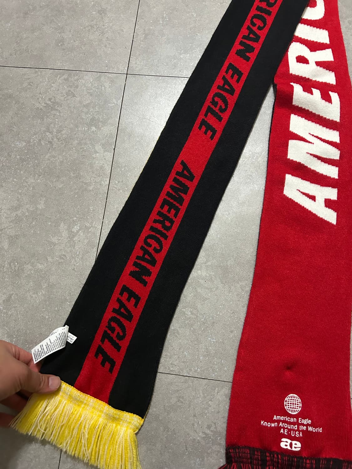 아메리칸이글 USA 로고스펠아웃 빈티지 머플러  상품이미지4