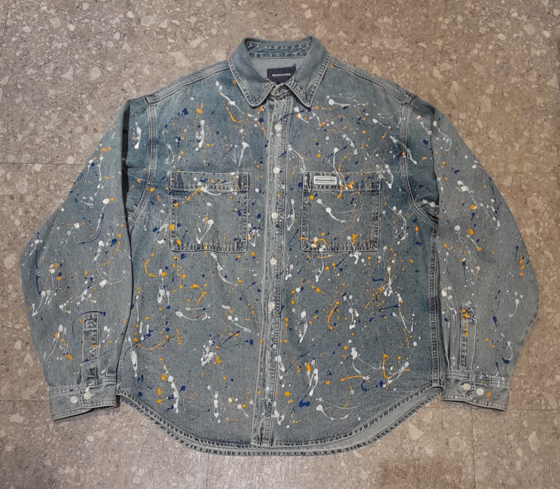 💥디스이즈네버댓 페인팅 데님셔츠 (XL)  상품이미지1