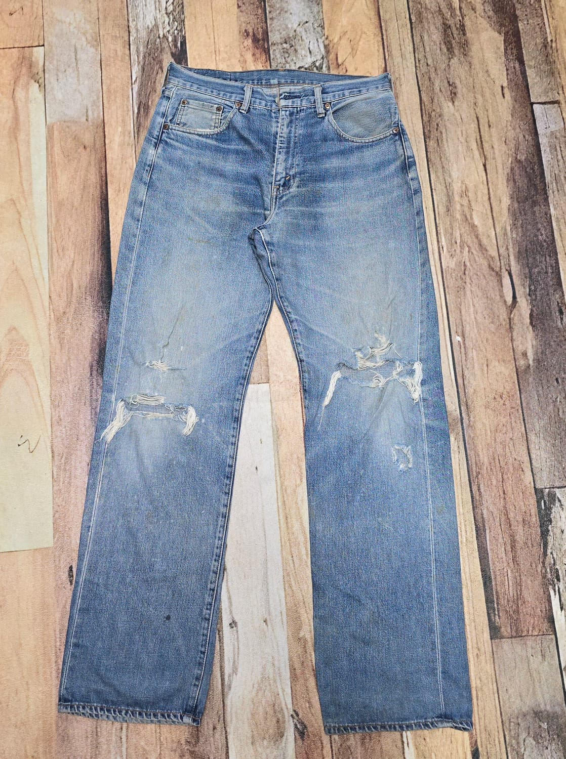 Vintage 90s Japan 리바이스 504z 빅E 셀비지 데님 33 상품이미지1