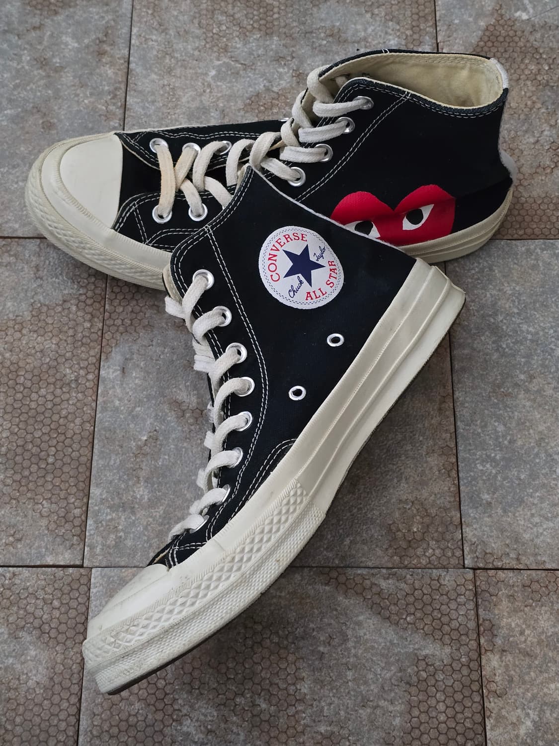 (255)컨버스 꼼데가르송 척 70 하이 블랙 상품이미지6