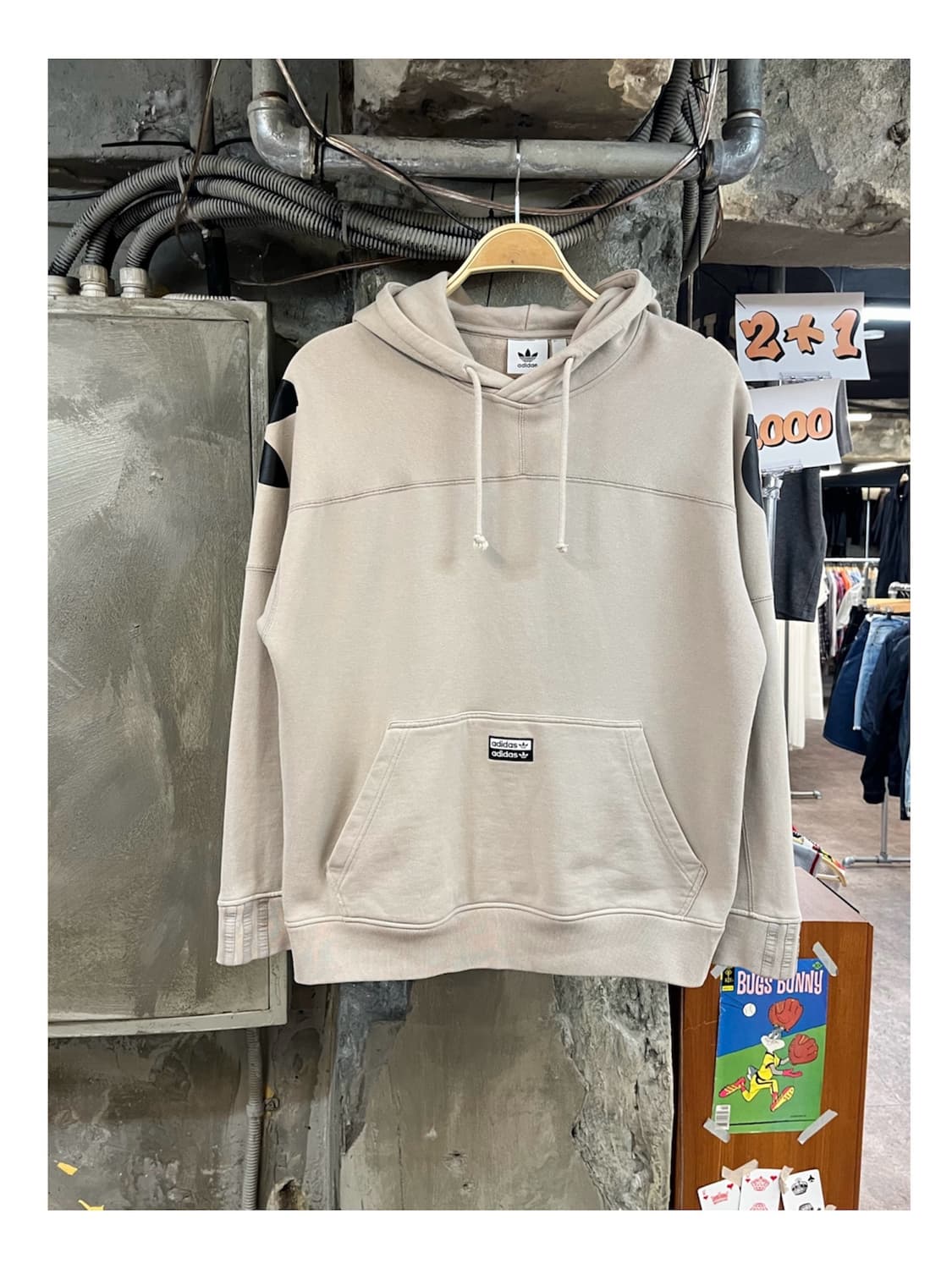아디다스 후드티 베이지 L #csz4111 상품이미지1