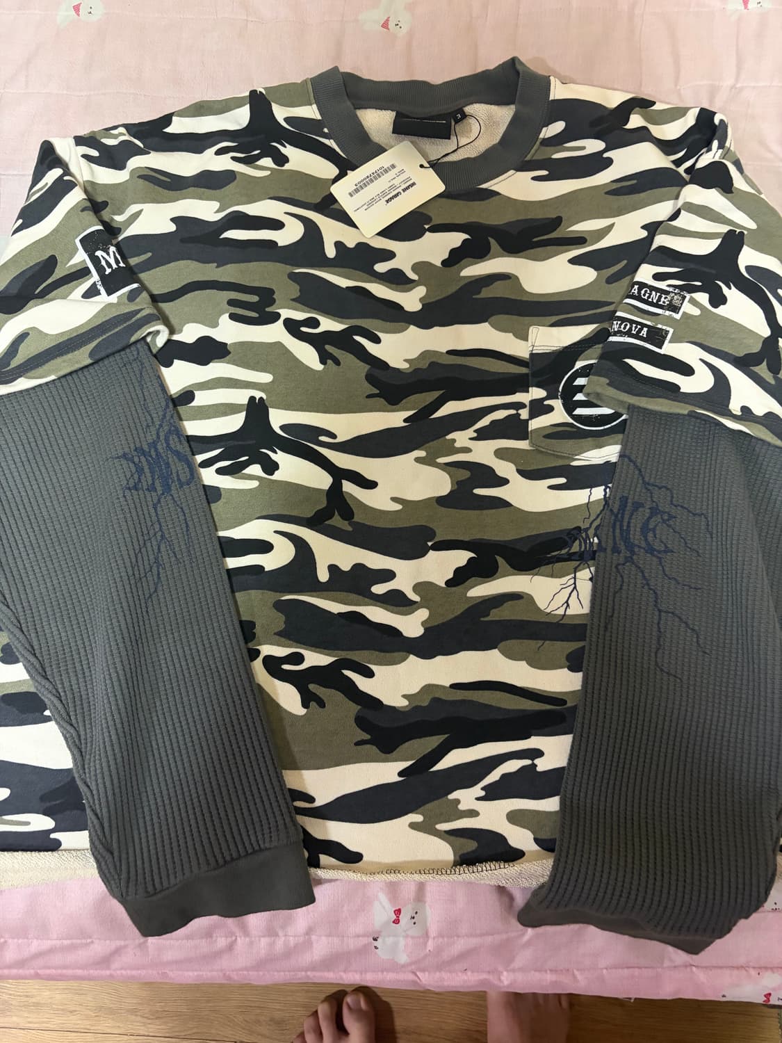 인세인개러지 카모 와플 롱슬리브 3사이즈 상품이미지1