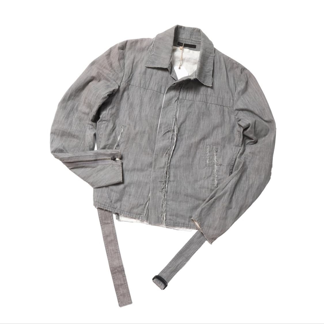 Y's Belted Cotton Wrap Up Jacket    상품이미지5