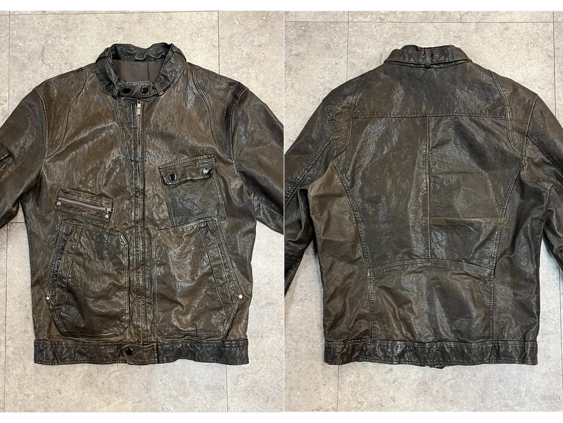 빈티지 양가죽 레더 자켓 브라운 #csz2850 상품이미지4