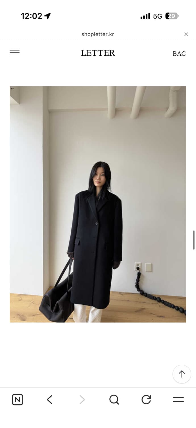 Letter meg코트  상품이미지3