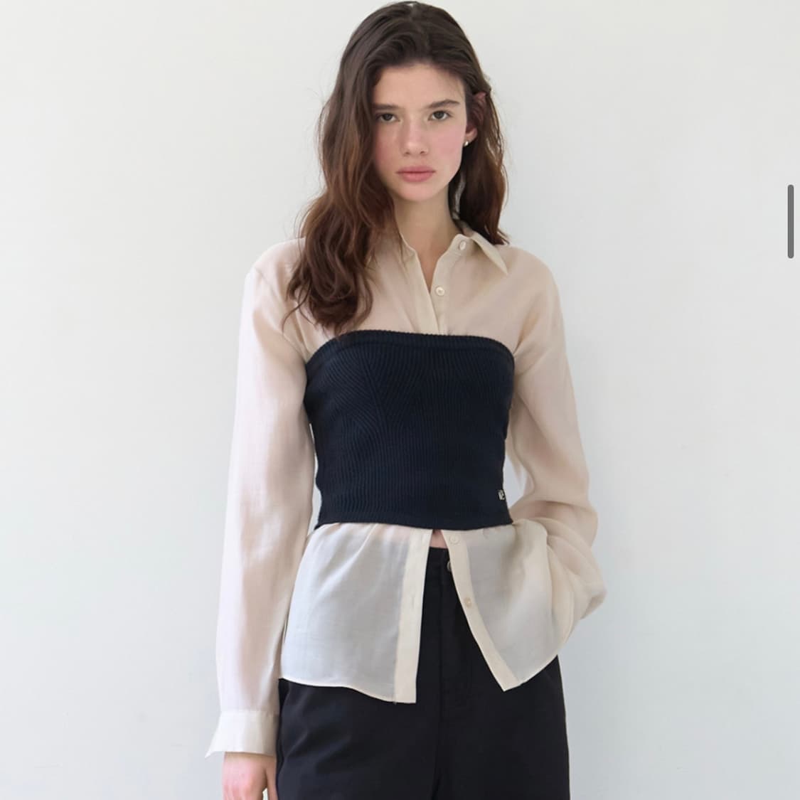 Ods 텐셀 실키 셔츠 크림베이지 상품이미지1