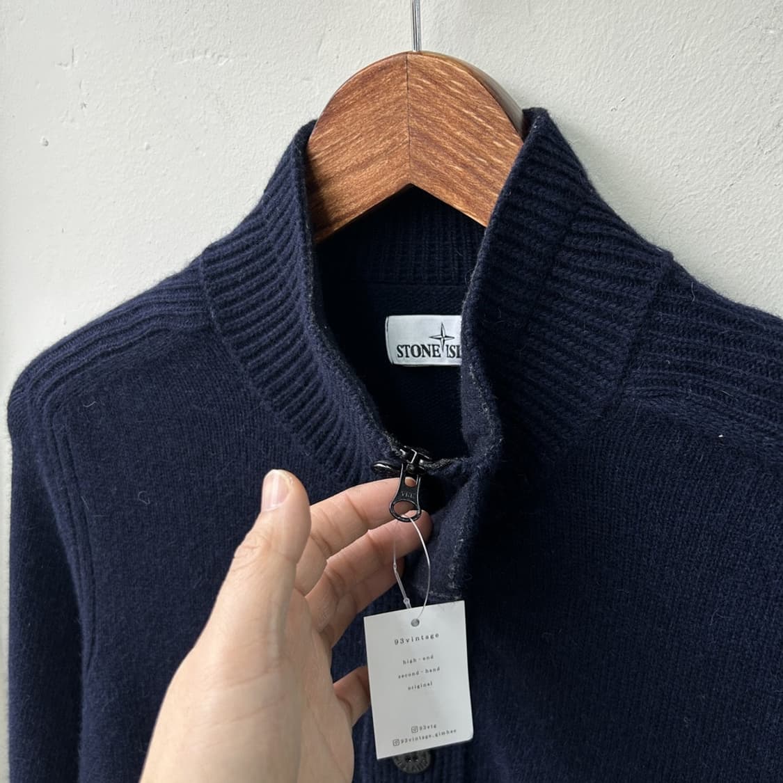 15967 - 스톤아일랜드 와펜 하프 니트 상품이미지4