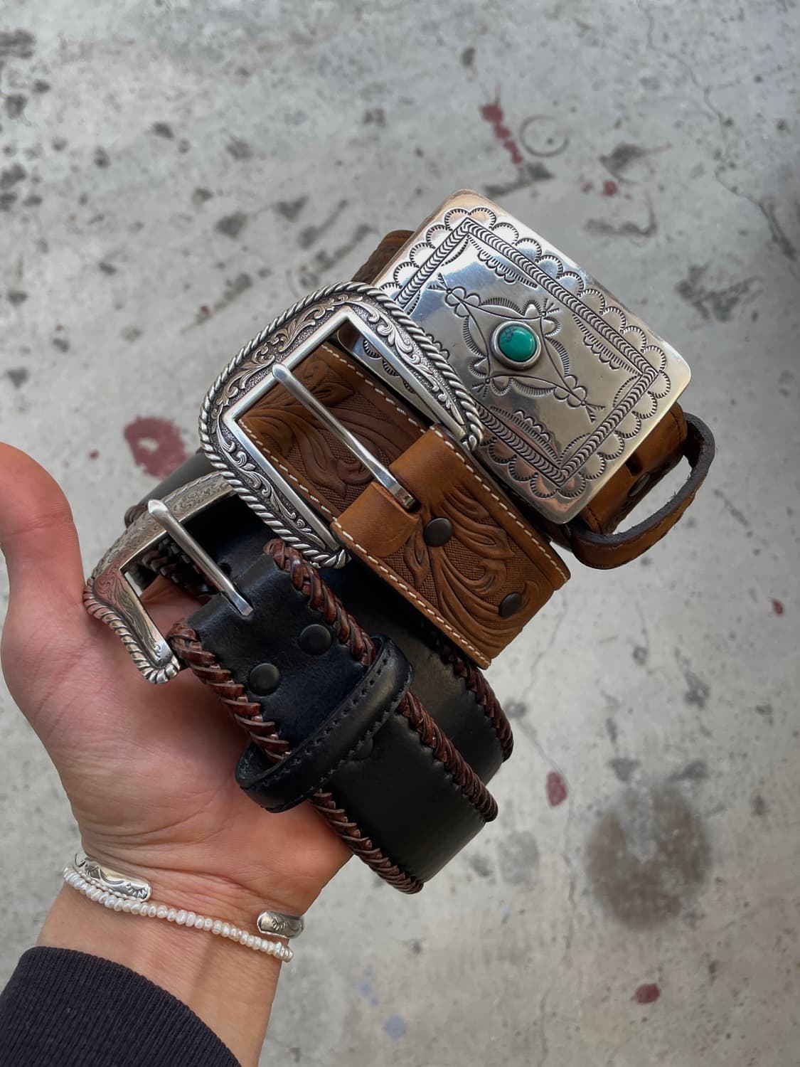 00s Nocona Studded Western Belt 상품이미지1