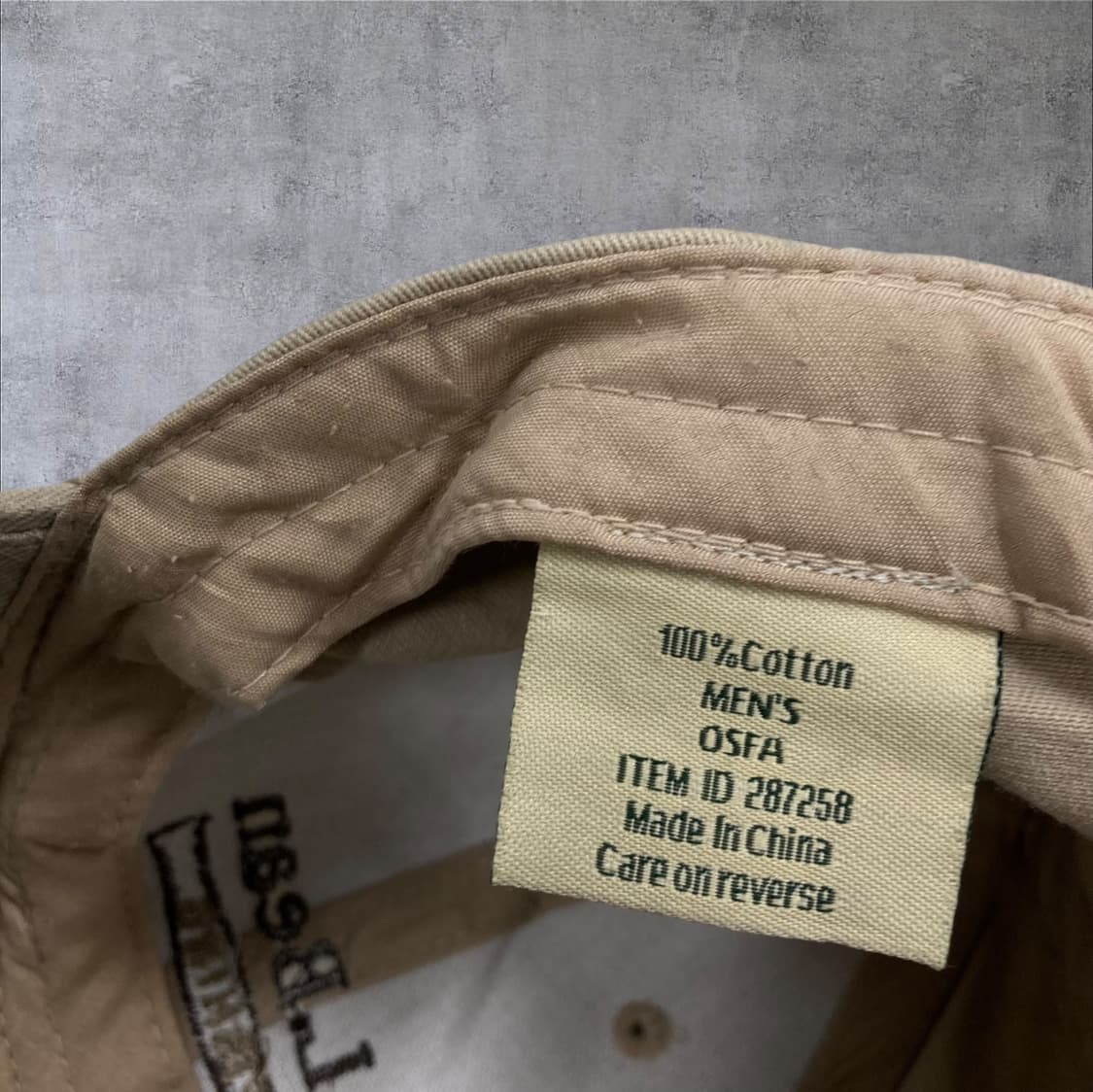 엘엘빈 스펠아웃 로고 베이지 볼캡 상품이미지5