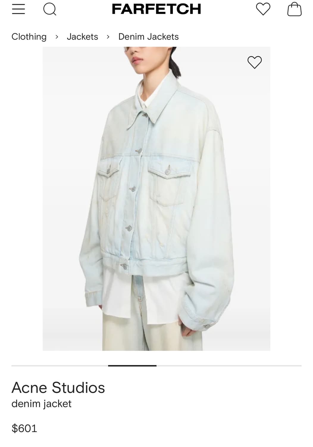 아크네스튜디오 데님 자켓 XXL 정품 상품이미지3