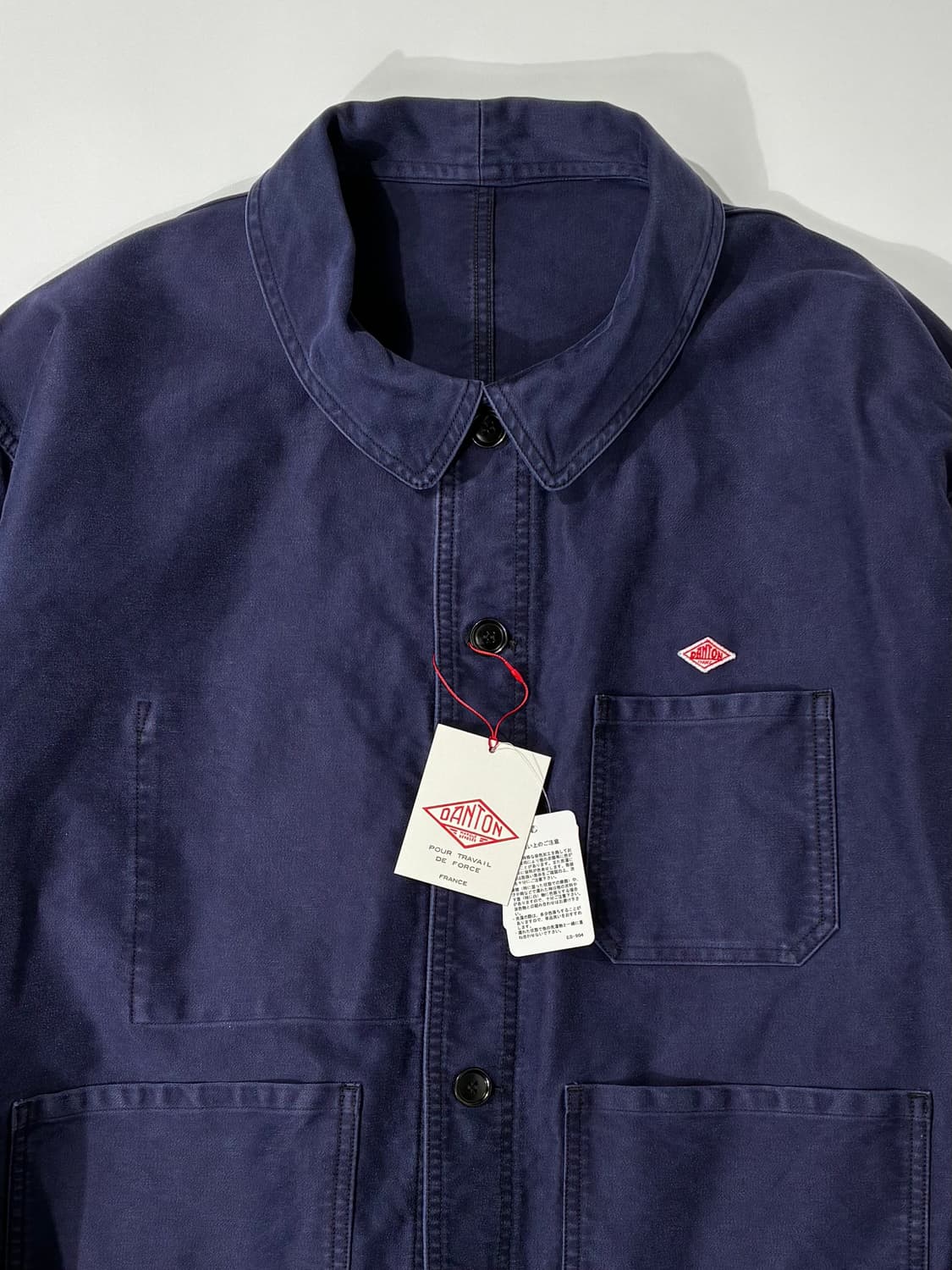 DANTON 단톤 몰스킨 프렌치 커버올 자켓 네이비 상품이미지3
