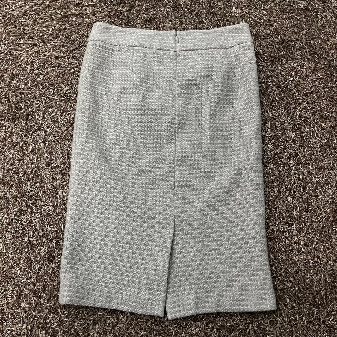 55 타임옴므 트위드 그레이 H라인 미디 스커트 상품이미지3