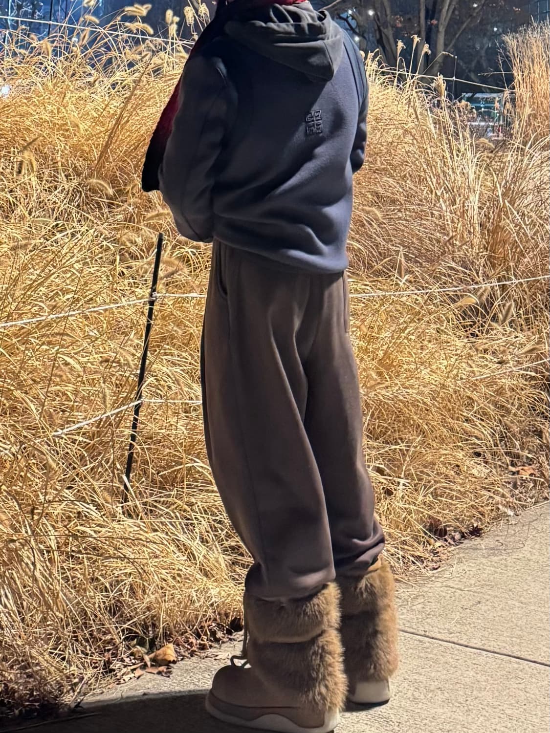 지방시 로고 테디 바시티 4g 엠브로이더리 후드 울 봄버 자켓 M 상품이미지4