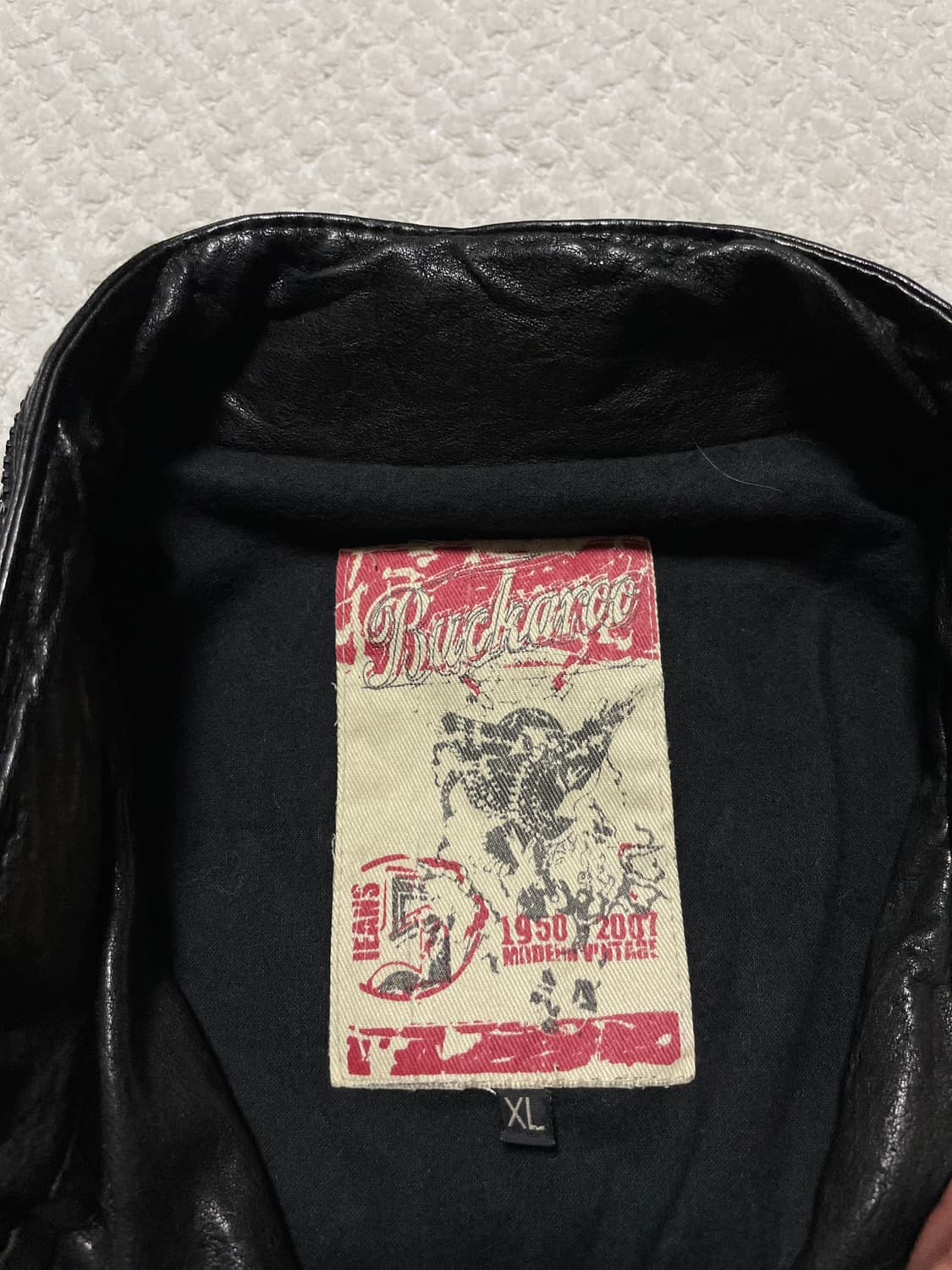 BUCKAROO 웨스턴 무드 램스킨 양가죽 절개 포켓 레더 자켓 상품이미지7