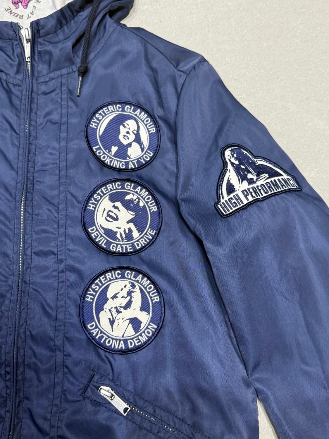 히스테릭 글래머 아카이브 히스걸 패치 후드 집업 항공 자켓 상품이미지2