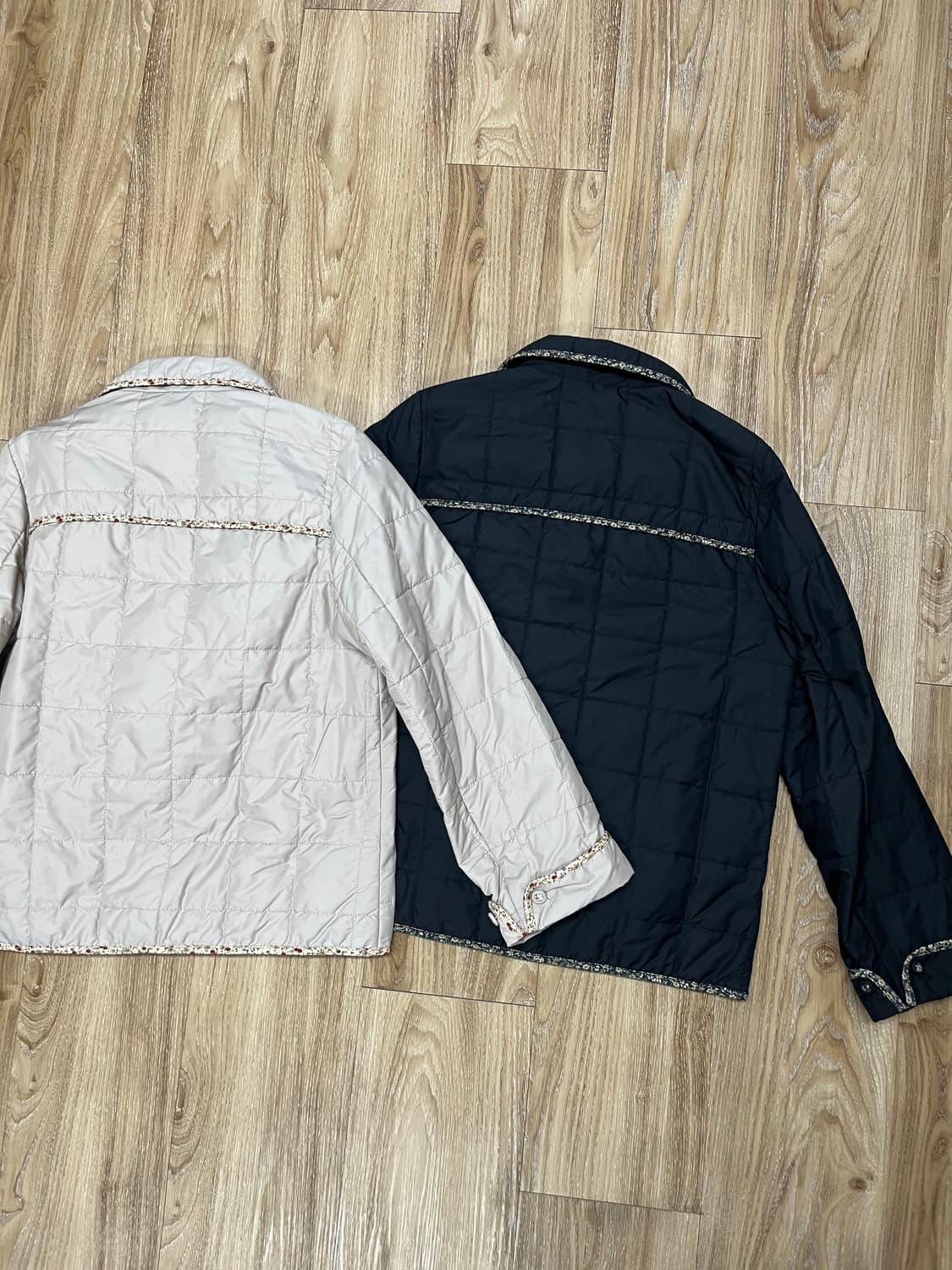 Givy 퀄팅자켓 블랙/베이지 개별 상품이미지2