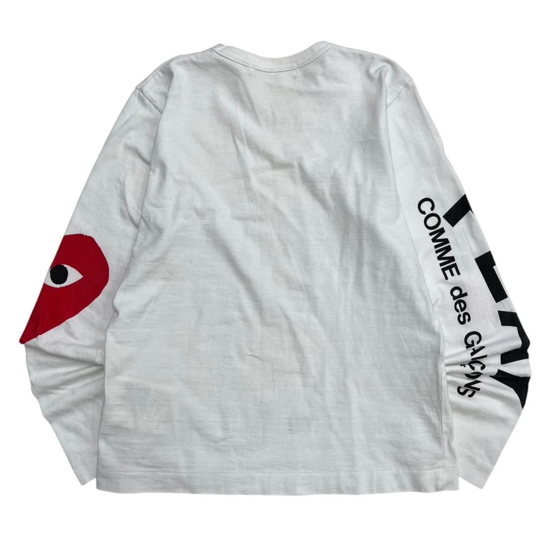 꼼데가르송 사이드 프린팅 화이트 롱슬리브 M 상품이미지3