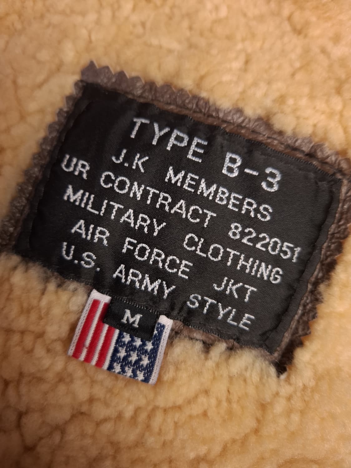 새제품 미공군 B-3 TYPE 리얼레더 항공 폭격기 무스탕 상품이미지6