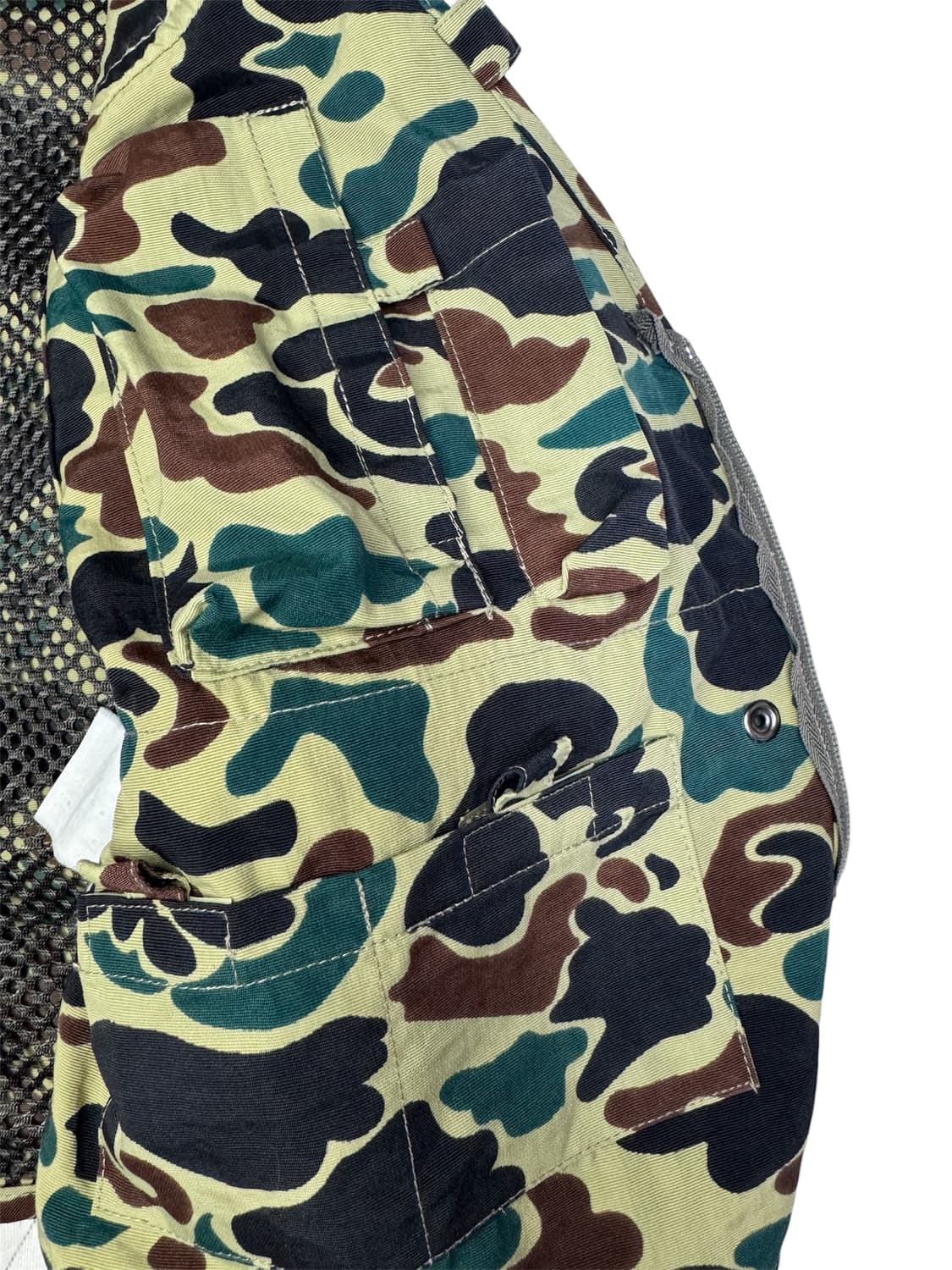 빈티지 90s 카모플라쥬 멀티포켓 피싱 베스트 조끼 OS 상품이미지6