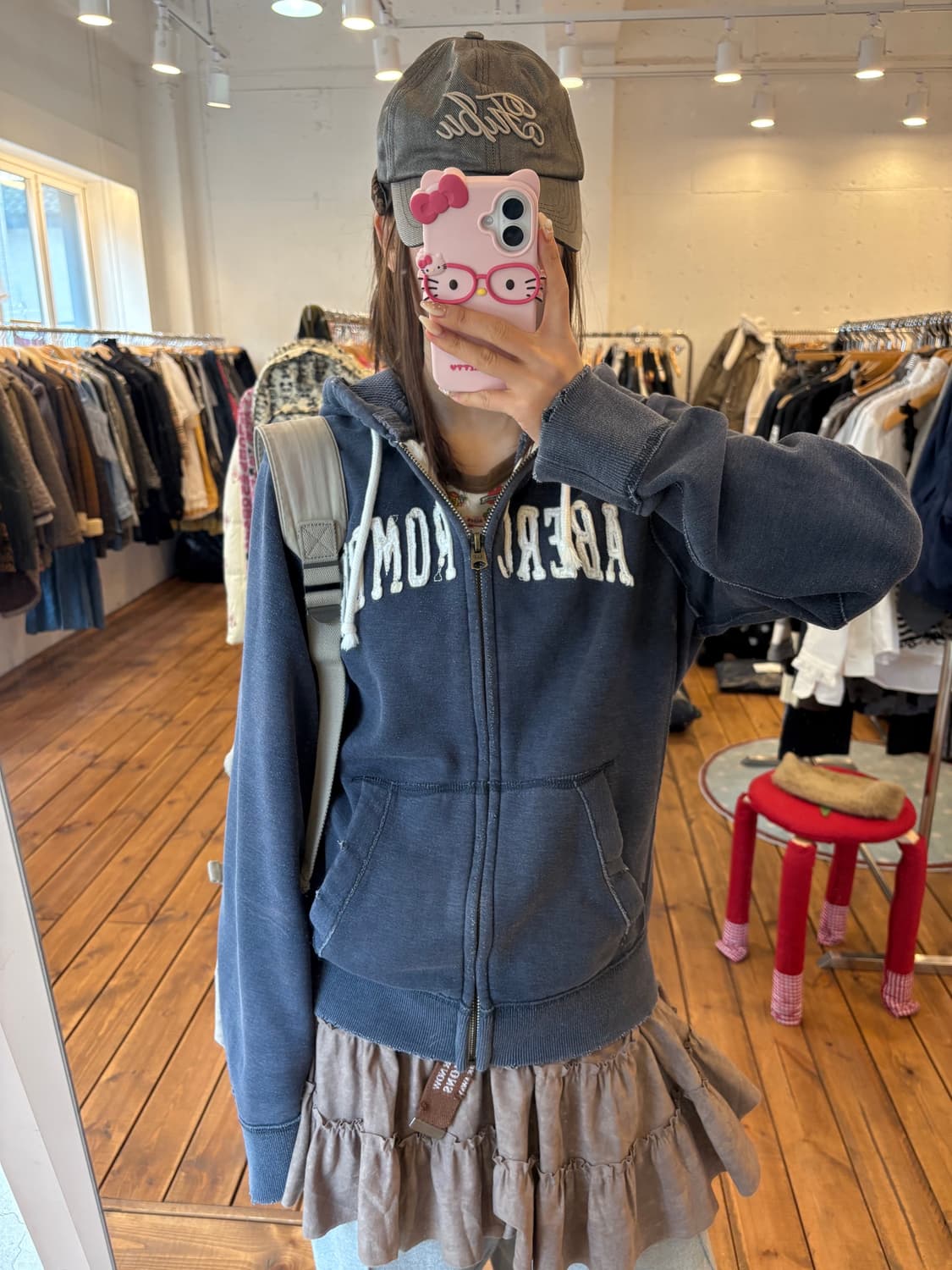 아베크롬비 블루 후드집업 상품이미지2